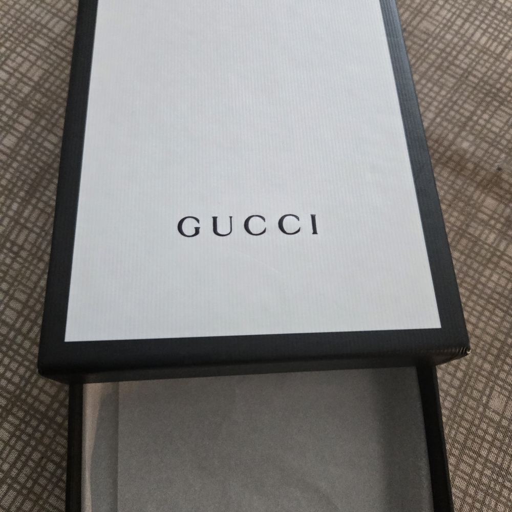 Gucci Navy Scarf with Gold Accents - Picture 3 of 5